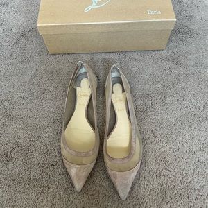 Christian Louboutin Galativi Flats in nude